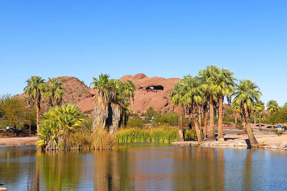 Loch im Felsen, Papago Park, Phoenix, Arizona, USA, North America