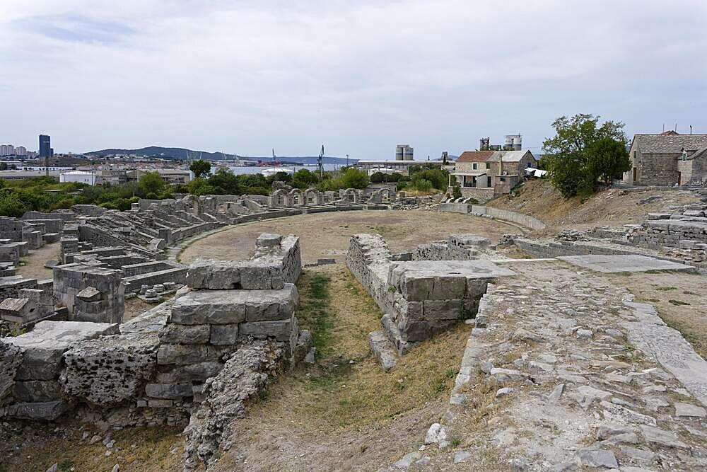 Salona excavation, amphitheatre, Vranjic, Solin, Splitsko-Dalmatinska, Croatia, Europe