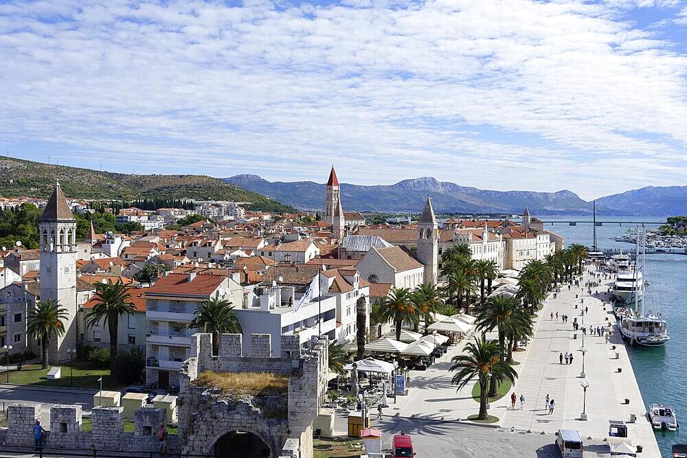 Waterfront, Trogir in Croatia, Trogir, Splitsko-Dalmatinska, Croatia, Europe