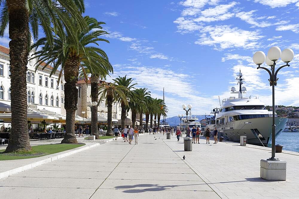 Waterfront, Trogir in Croatia, Trogir, Splitsko-Dalmatinska, Croatia, Europe