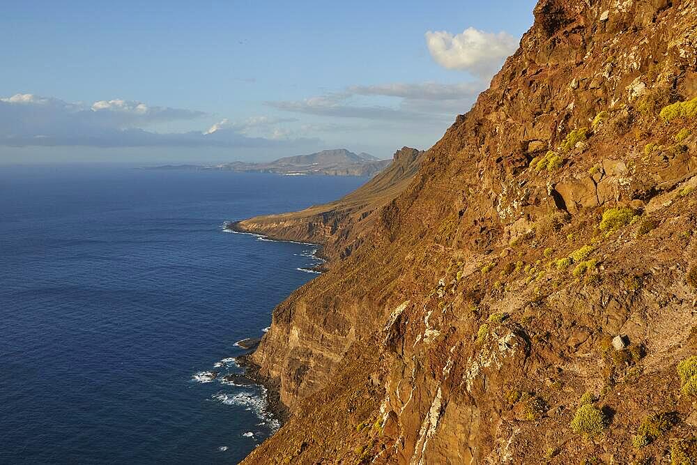 Cliff, Sea, West Coast, Gran Canaria, Canary Islands, Spain, Europe