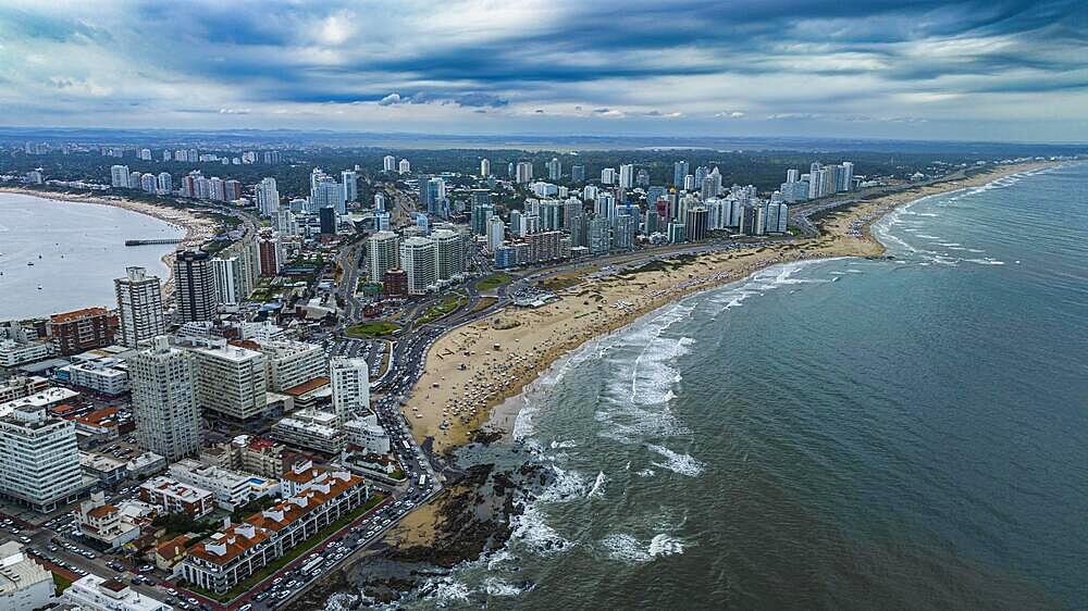 Aerial of Punta del Este, Uruguay, South America