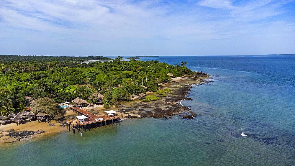 Aerial of Rubane island, Bijagos archipelago, Guinea Bissau