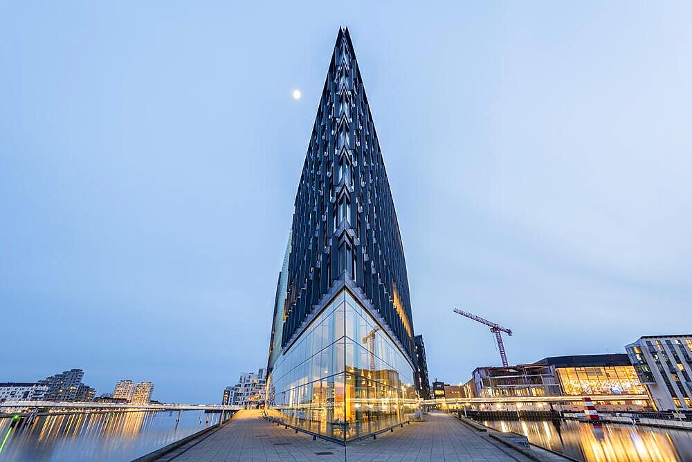 Aller Media office complex, futuristic building on the Copenhagen quay, designed by PLH Architects, Copenhagen, Denmark, Europe