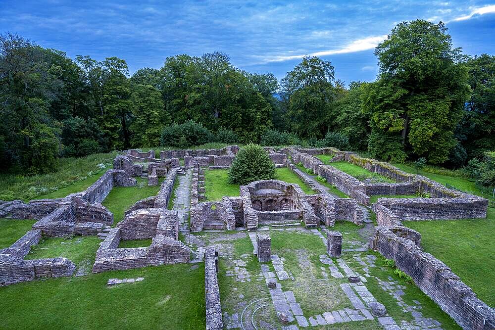 Ruins of St. Michael's Monastery (St. Michael Kloster) on the Heiligenberg in the evening at dusk, Heidelberg, Baden-Wuerttemberg, Germany, Europe