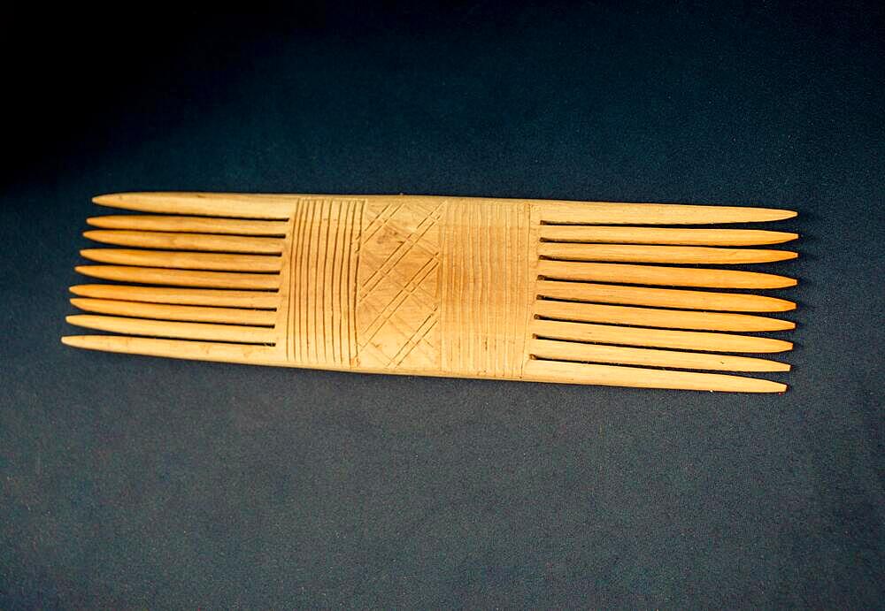 Old style hair comb made of wood