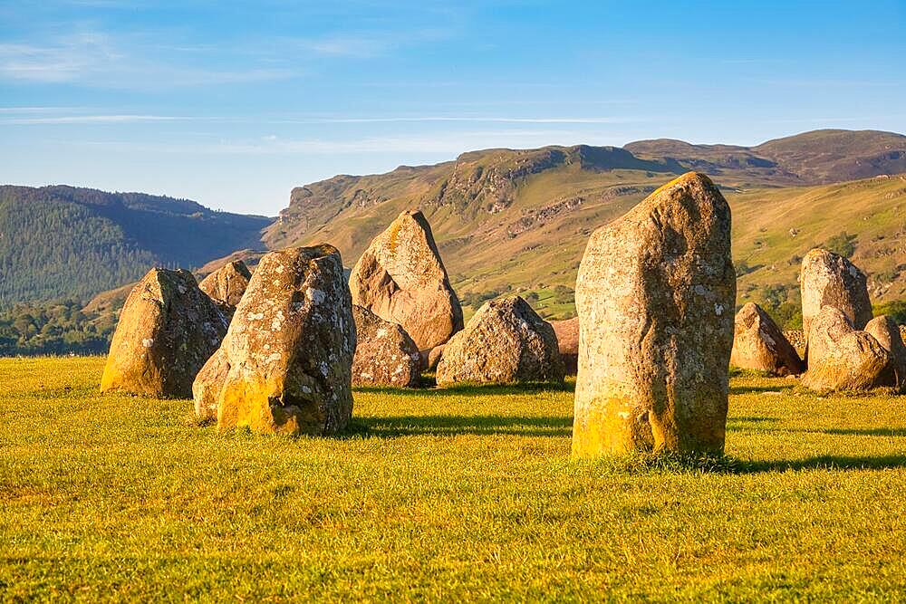 The Neolithic Castlerigg Stone Circle dating from around 3000 BC, near Keswick, Lake District National Park, UNESCO World Heritage Site, Cumbria, England, United Kingdom, Europe