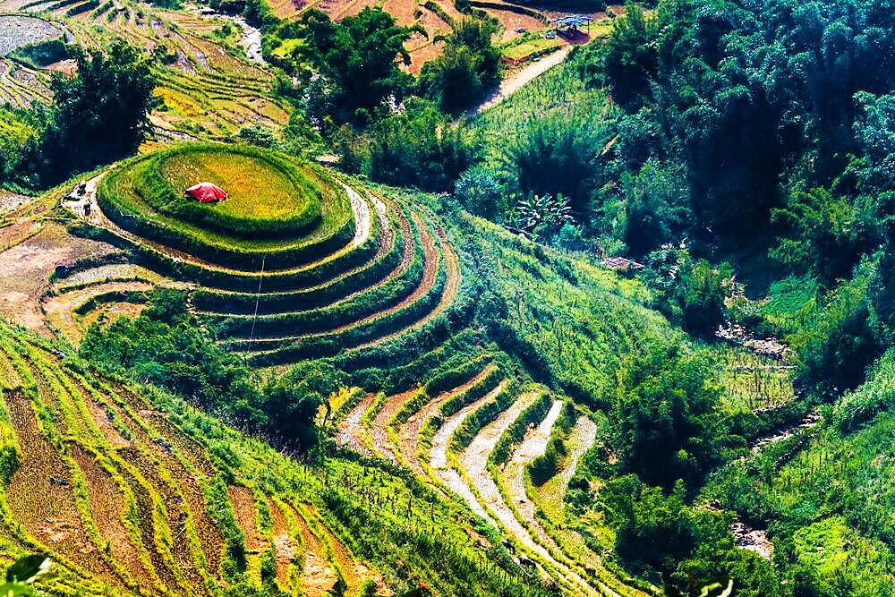 Landscape view of Sapa Valley in Lao Cai Province in northwest Vietnam