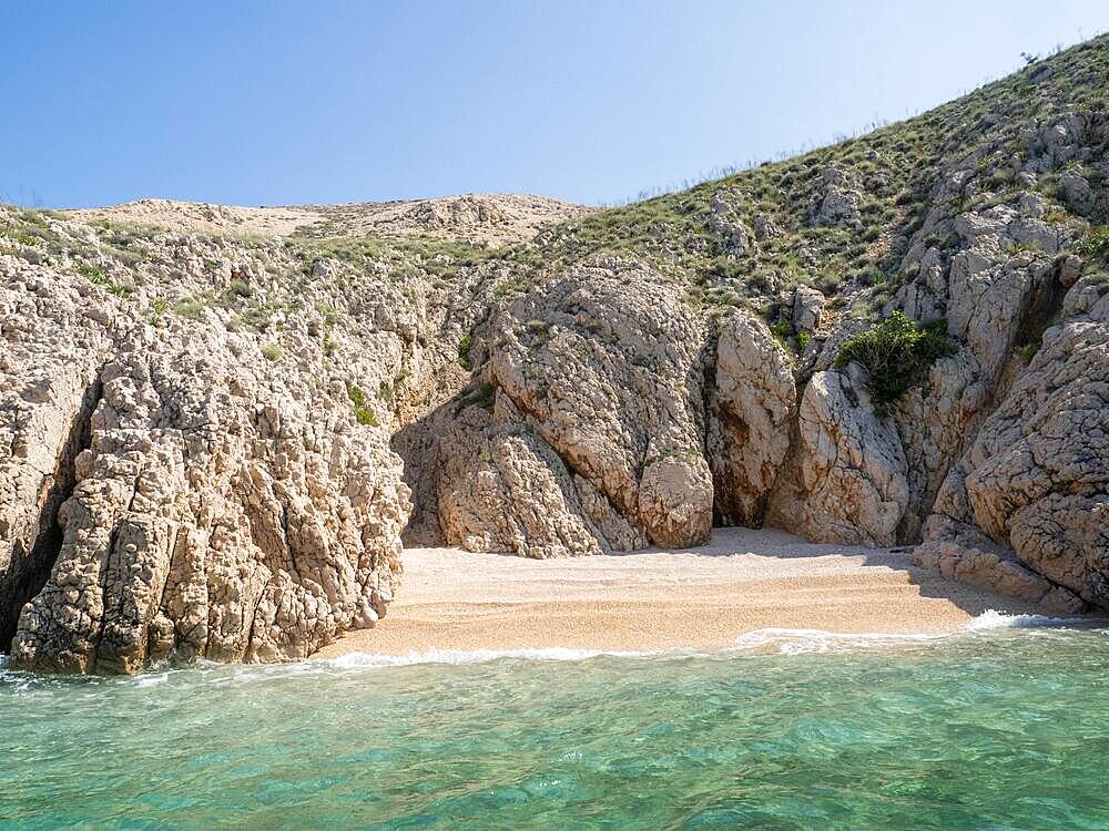 Lonely bay, Prvic island, largest uninhabited island in the Adriatic, Kvarner Gulf Bay, Croatia, Europe