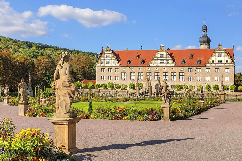 Weikersheim Castle, Weikersheim, Romantic Road, Baden-Wuerttemberg, Germany, Weikersheim, Main Tauber District, Baden-Wuerttemberg, Germany, Europe