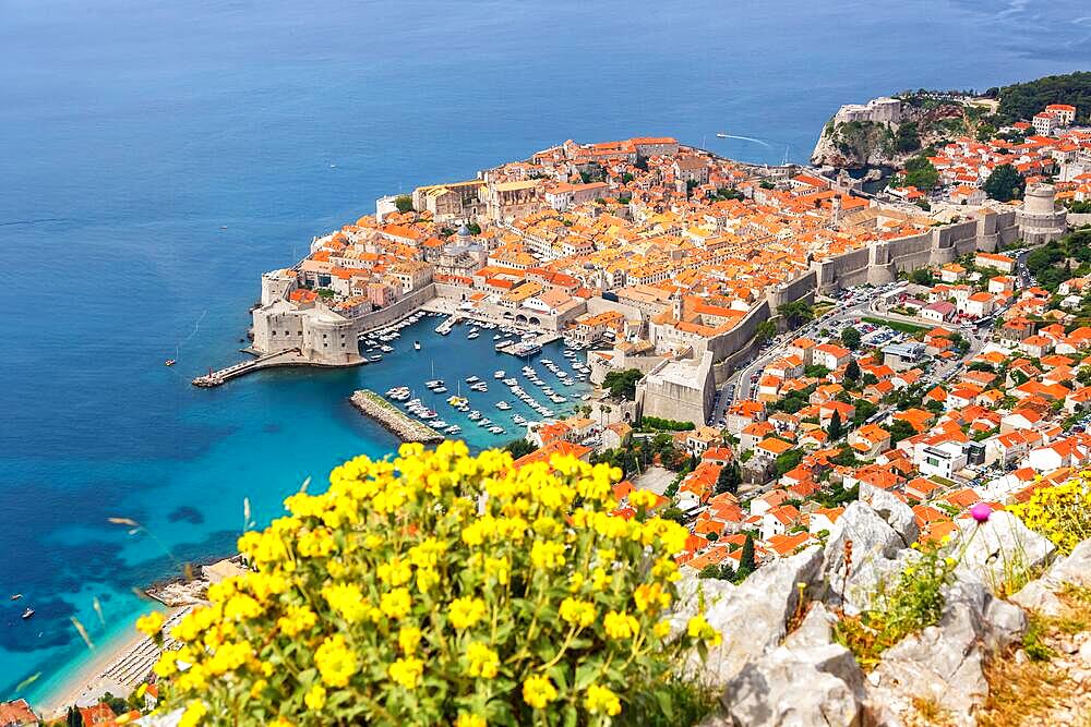 View of the old town by the sea Holiday Dalmatia in Dubrovnik, Croatia, Europe