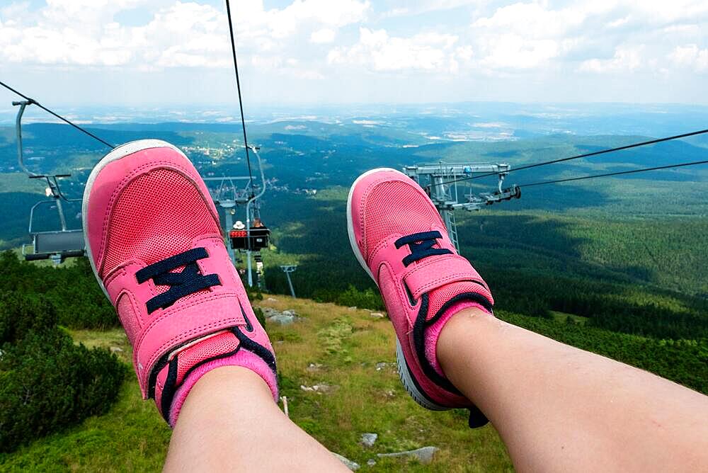 Chairlift in Szklarska Poreba, Poland, Giant Mountains, Europe