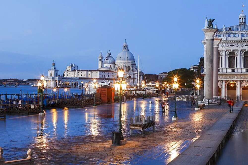 View of Dogana da Mar and Santa Maria della Salute from the Piazzetta, Venice, Veneto, Italy, Europe