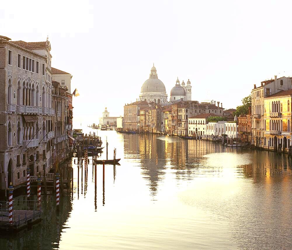 Morning atmosphere on the Grand Canal, Venice, Veneto, Italy, Europe