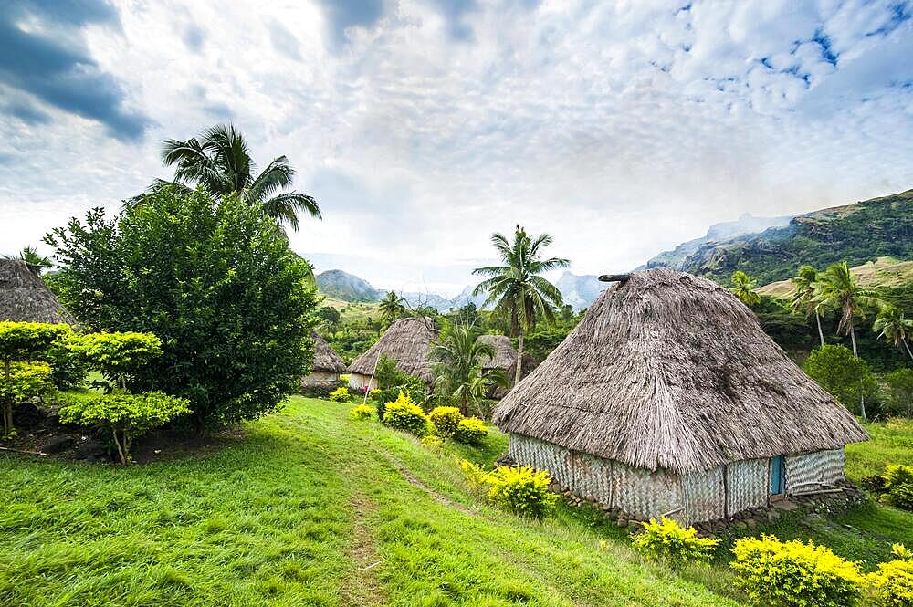 Navala village in the Highlands of Viti Levu, Fiji, South Pacific, Oceania