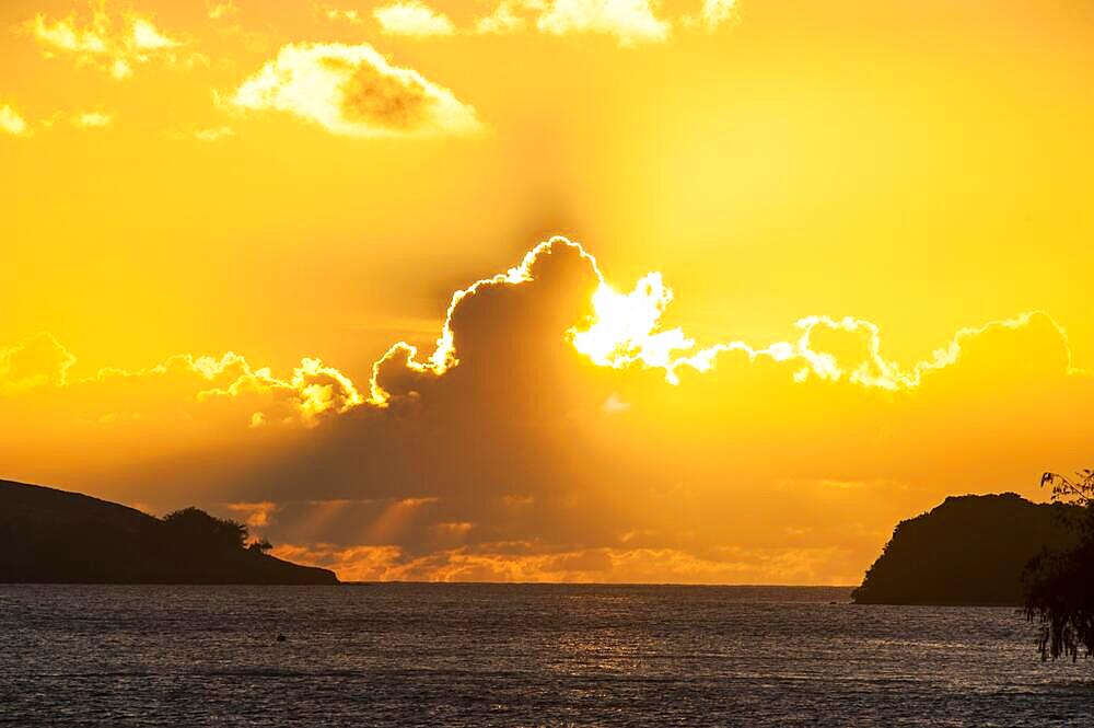 Sunset in the Yasawas, Fiji, South Pacific, Oceania