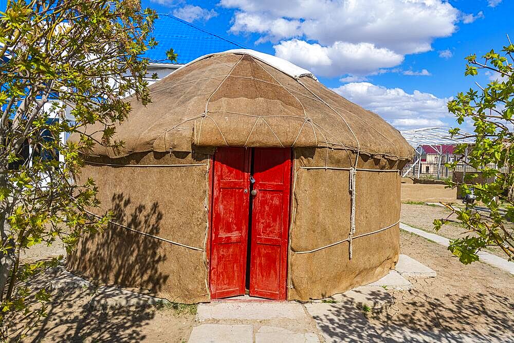 Jurt in Saray-Juek ancient settlement, Atyrau, Kazakhstan, Asia