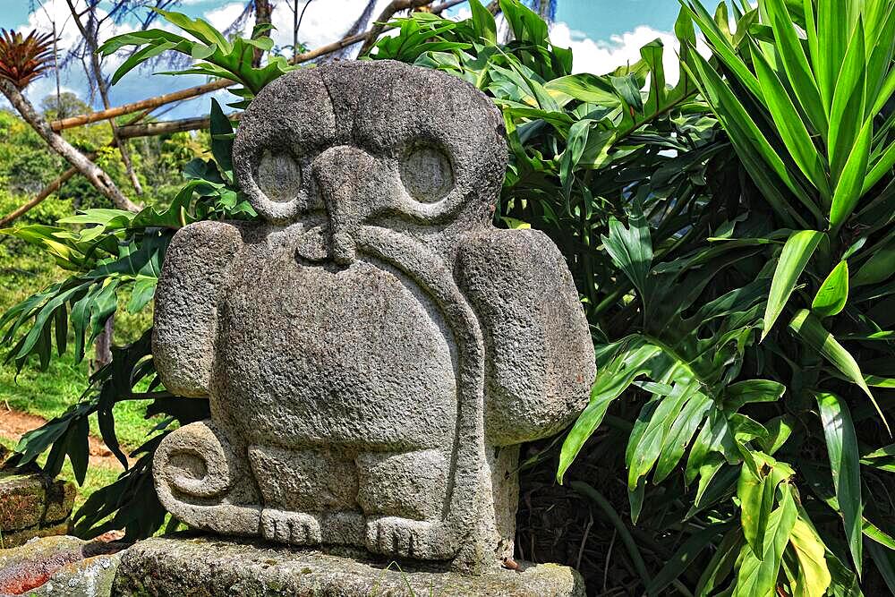 Republic of Colombia, San Augustin, Departamento Huila, archaeological site, prehistoric statues carved from lava and basalt, Colombia, South America