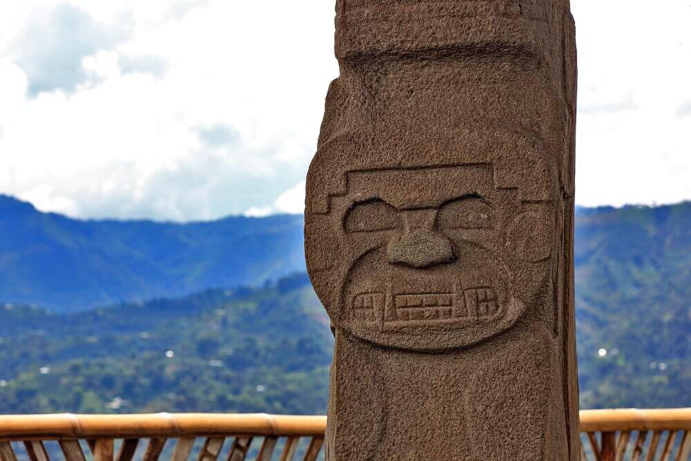 Republic of Colombia, San Augustin, Departamento Huila, archaeological site, prehistoric figures and statues carved from lava and basalt, Colombia, South America