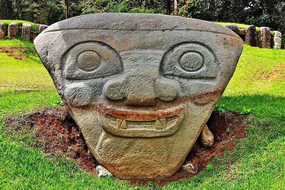 Republic of Colombia, San Augustin, Departamento Huila, archaeological site, prehistoric figures and statues carved from lava and basalt, Colombia, South America