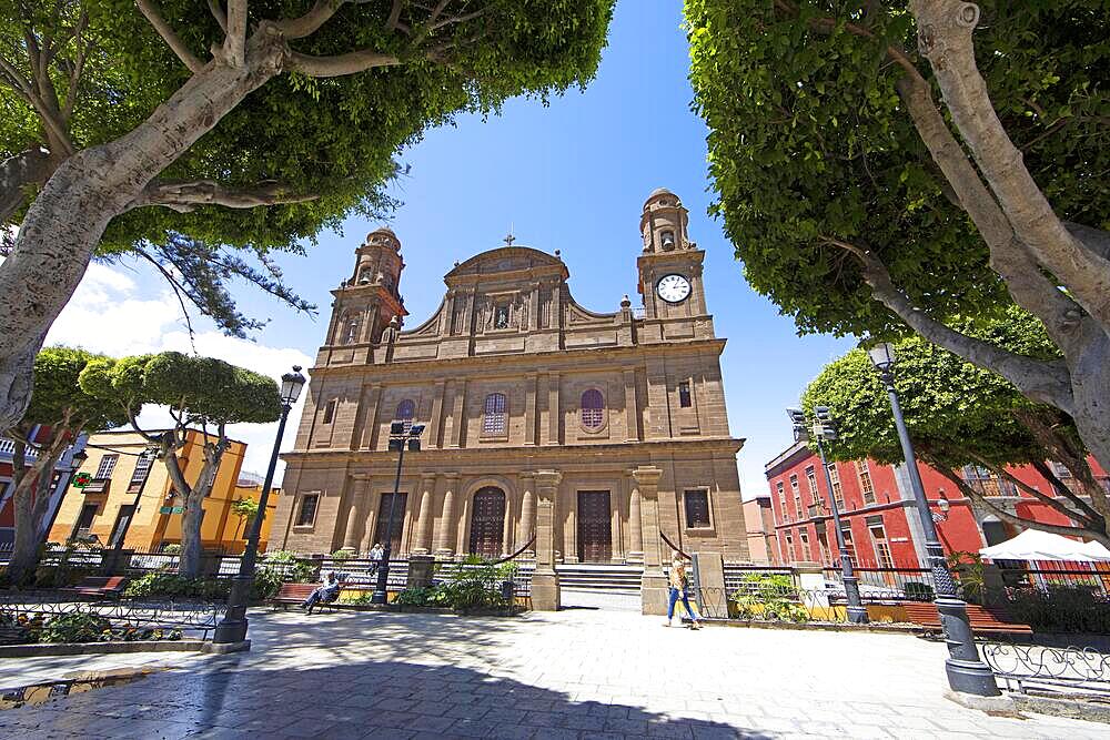 St. Jacob's Church in Plaza de Santiago, Galdar, Las Palmas Province, Gran Canaria, Canary Islands, Spain, Europe