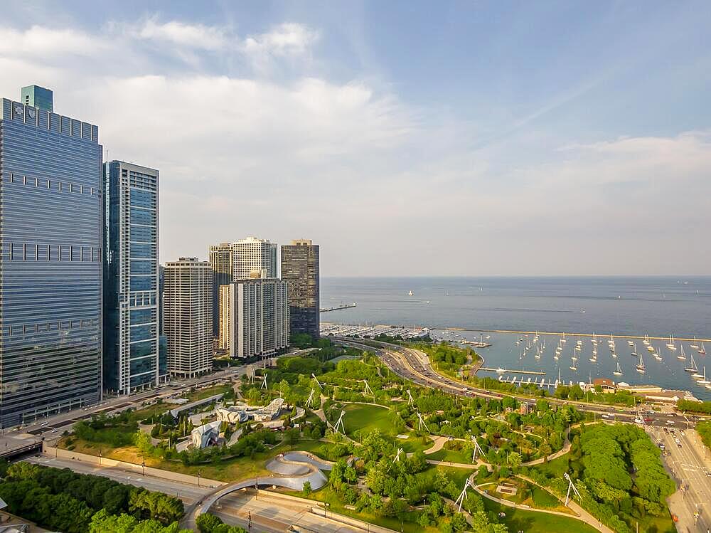 Aerial view of the Windy City, Chicago Illinois