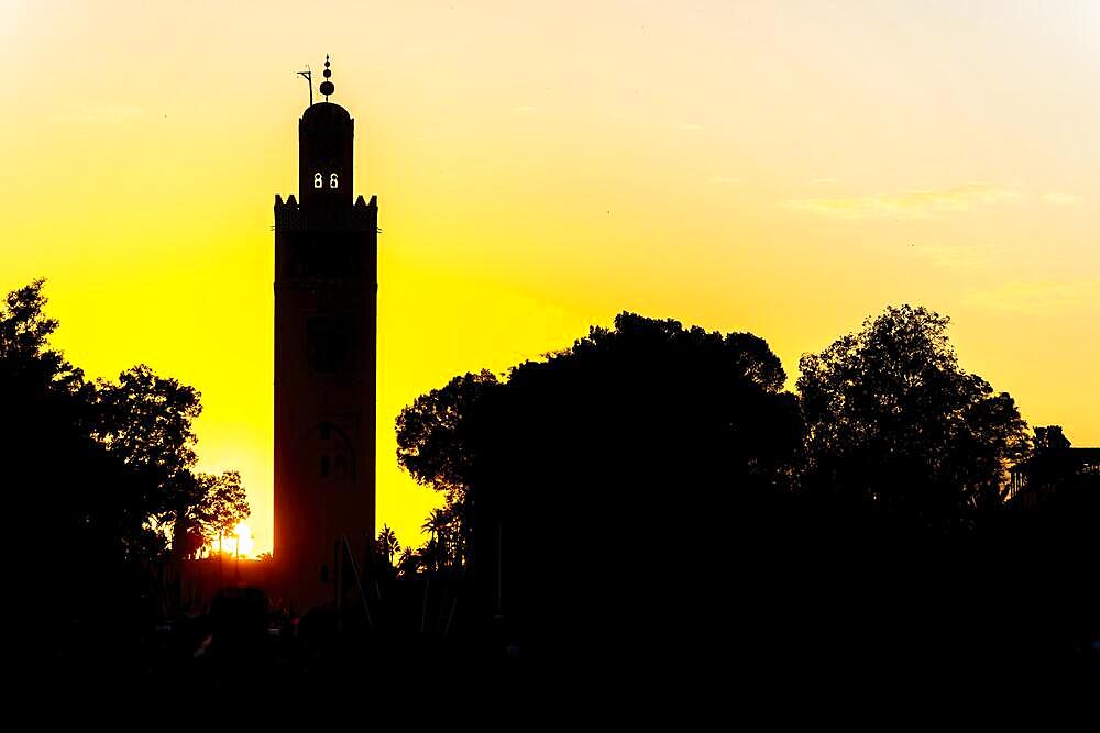 November 13, 2021, Medina, Marrakesh, MAR: The Kutubiyya Mosque is the largest mosque in Marrakesh, Morocco. It is located in the southwest medina quarter of Marrakesh, near the famous public place of Jemaa el-Fna