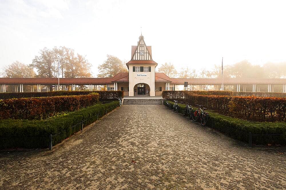 Historic railway station in Bad Saarow, Brandenburg, Germany, Europe