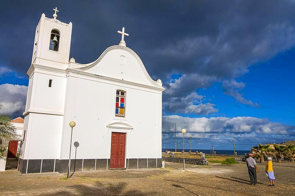 White church. San Antao. Cabo Verde. Africa