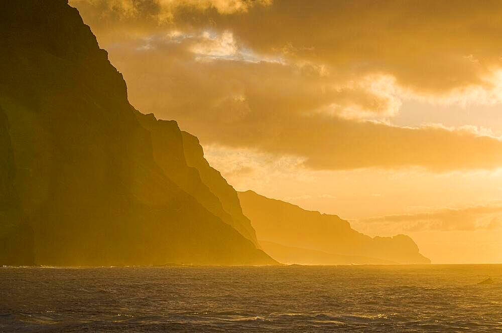 Twilight at coast of San Antao. Cabo Verde. Africa