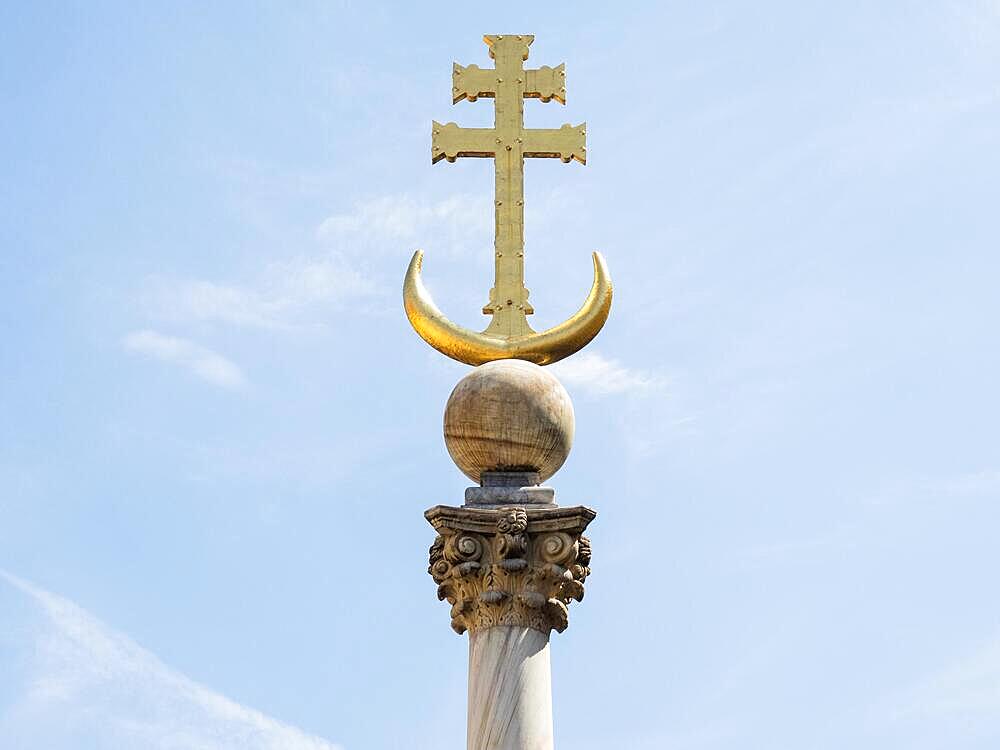 Trinity Column or Plague Column, Detail, Alter Platz, Old Town, Klagenfurt, Carinthia, Austria, Europe