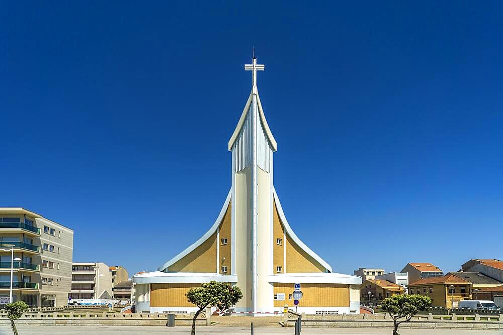 The modern church Igreja Paroquial de Nosso Senhor dos Navegantes, Vila do Conde, Portugal, Europe