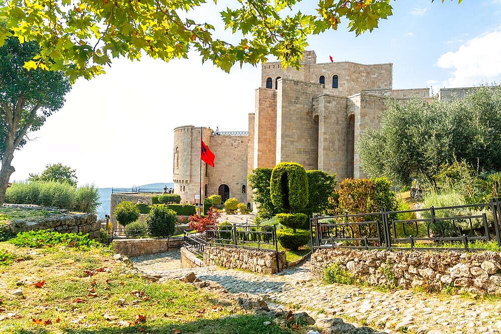 Trail to visit Kruje Castle and its fortress with walls. Albania