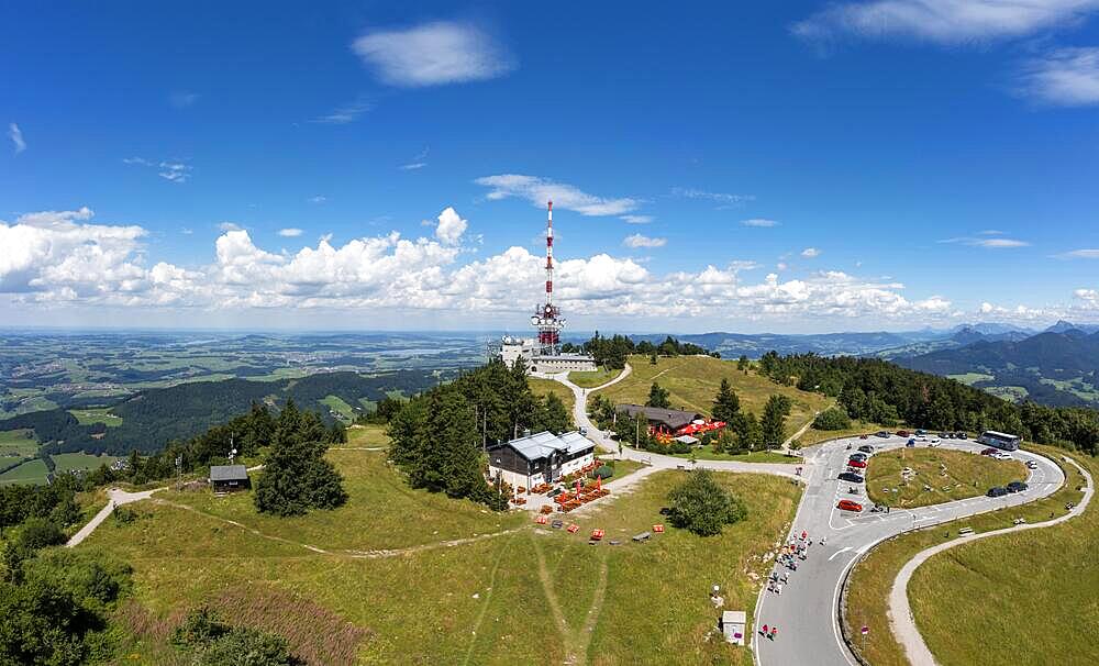 Drone image, Gaisberg transmitter on the Gaisberspitze, Gaisberg, Salzburg, Austria, Europe