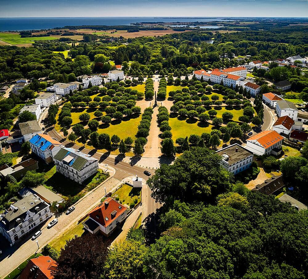 Aerial view of Circus of Putbus on island Ruegen