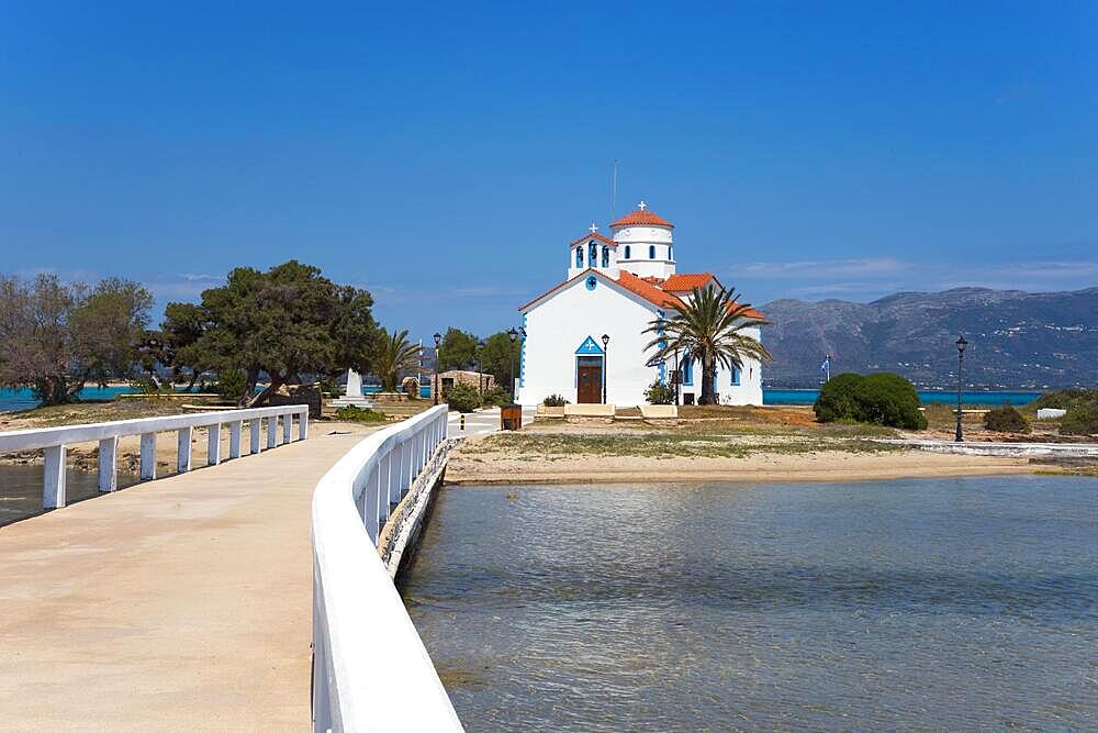 Saint Spiridon Greek Orthodox Church, Agios Spyridon, Elafonisos Town, Elafonisos, Deer Island, Laconia, Peloponnese, Ionian Islands, Ionian Sea, Greece, Europe