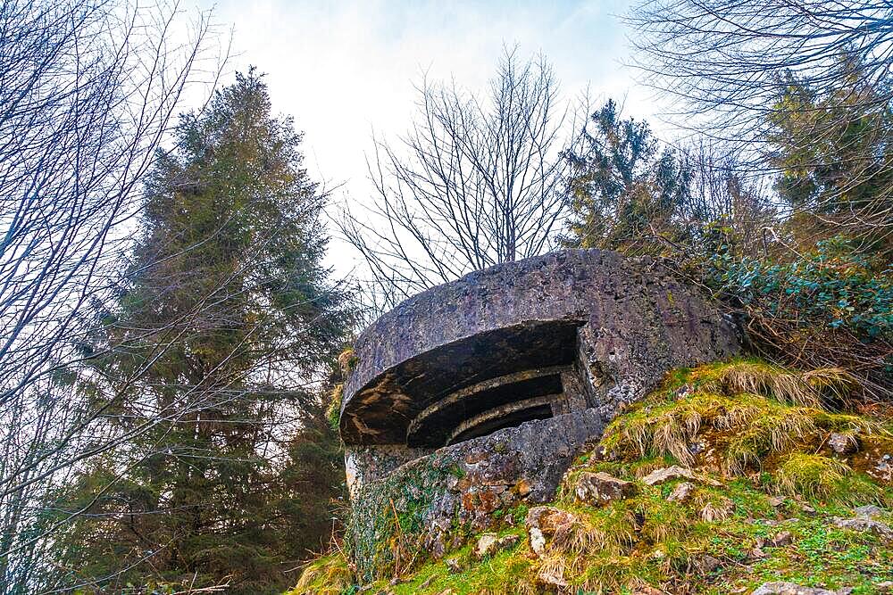 War fort on the mountain path of Aiako Harria or Penas de Aya, Guipuzcoa. Basque Country