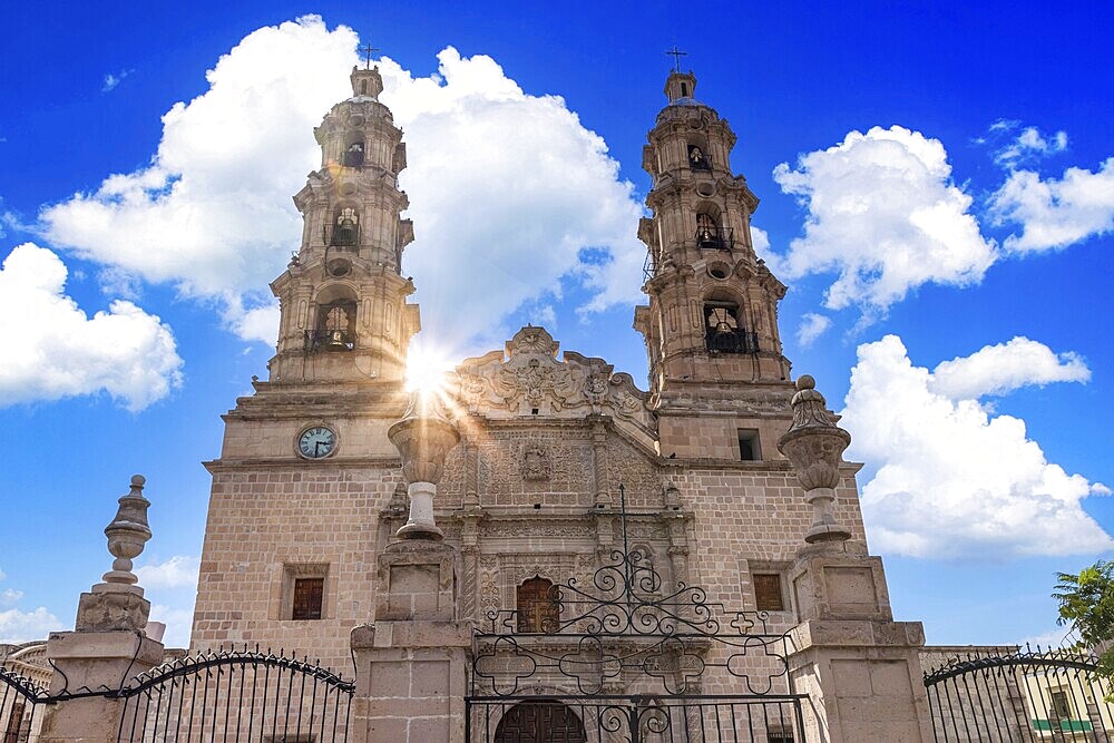 Mexico, Aguascalientes Cathedral Basilica in historic colonial center near Plaza de la Patria, Central America