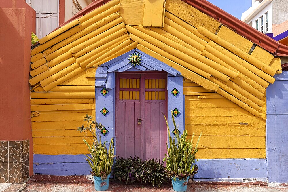 Colorful streets and scenic beaches of the Island Isla Mujeres located across the Gulf of Mexico, a short ride on the ferry from Cancun