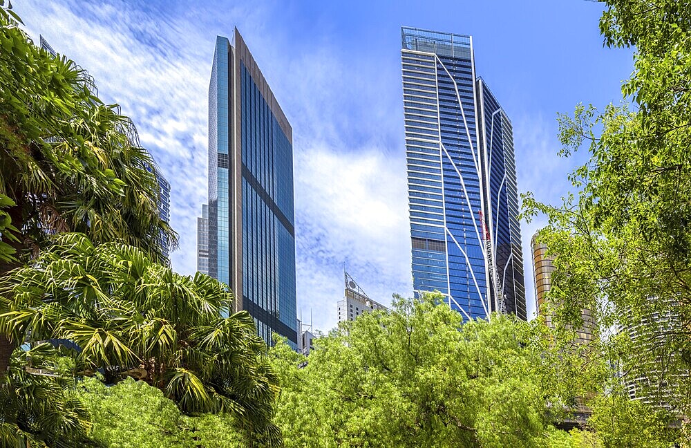 Australia scenic Sydney downtown skyline panorama and financial business center near Opera House