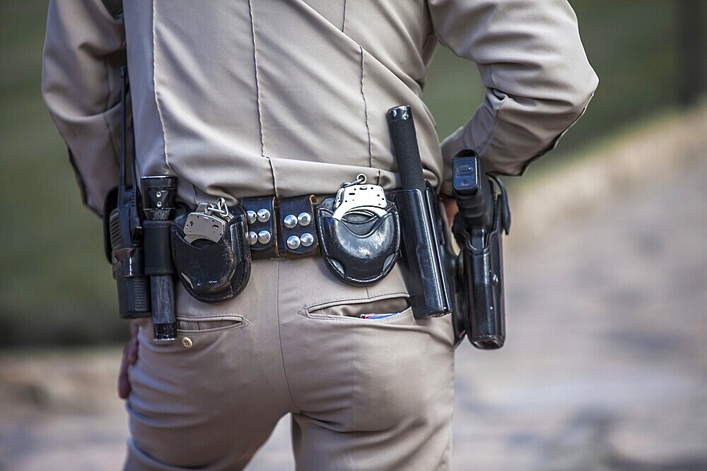 Armed police officer in Texas USA