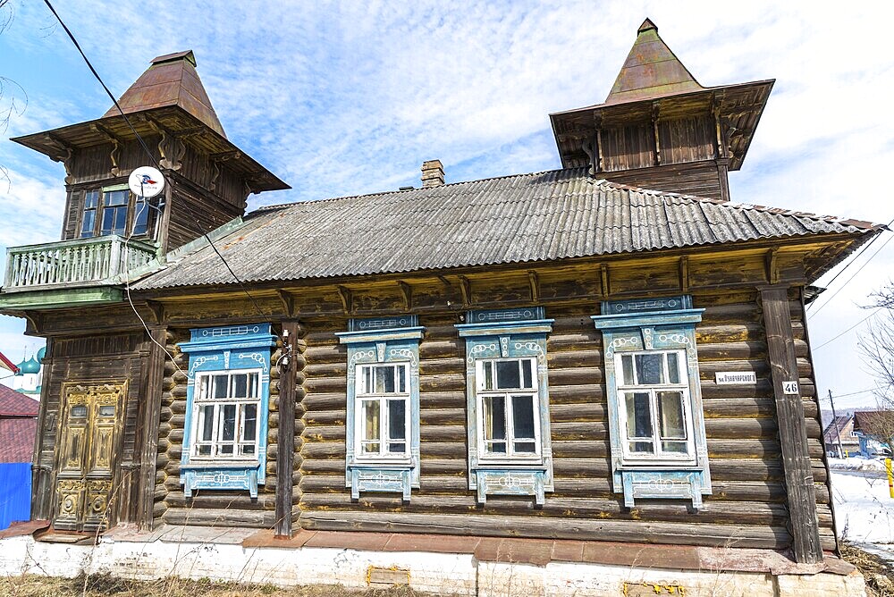 Tutaev, Russia, March 28, 2016. Architecture and general view of the town, Europe