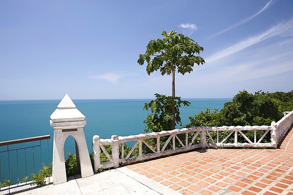 Tropical resort balcony