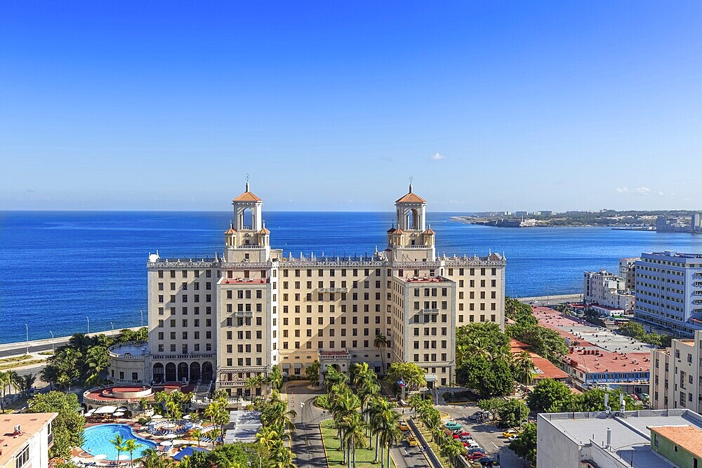 Famous historic Hotel Nacional in Havana near Malecon in Vedado district