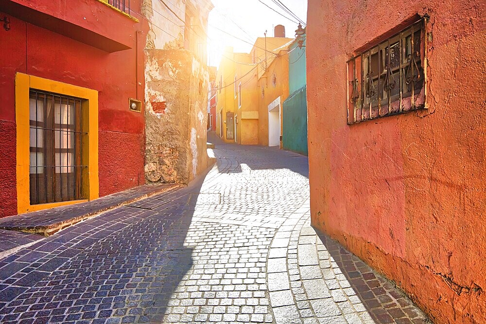 Guanajuato, Mexico, scenic old town streets, Central America