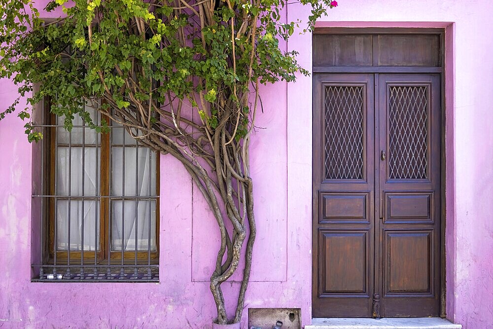 Uruguay, Montevideo streets and architecture in historic city centre famous tourist attraction, South America