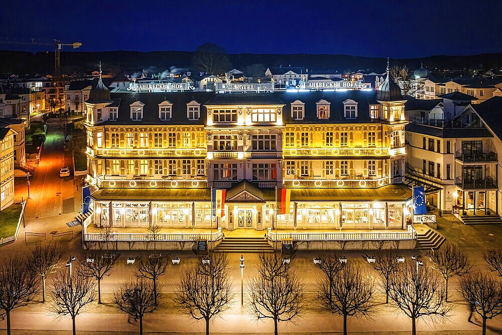 Ahlbecker Hof at dusk