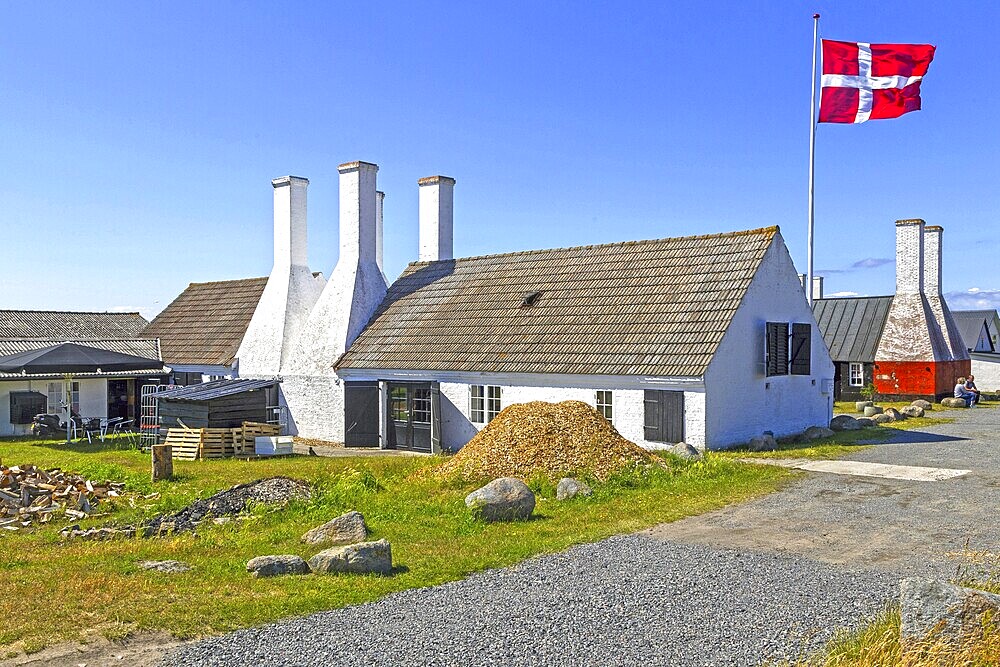 Fish smokehouses, herring smokehouses, Hasle, Baltic Sea island of Bornholm, Denmark, Europe