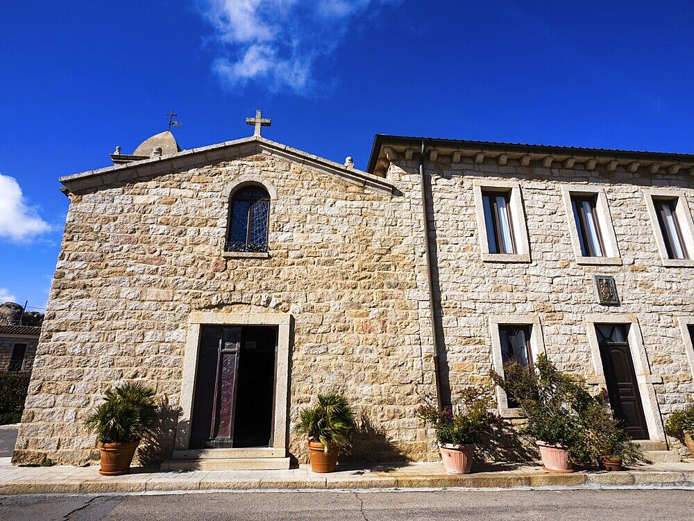 Facade of the church, San Pantaleo, Sardinia, Italy, Europe