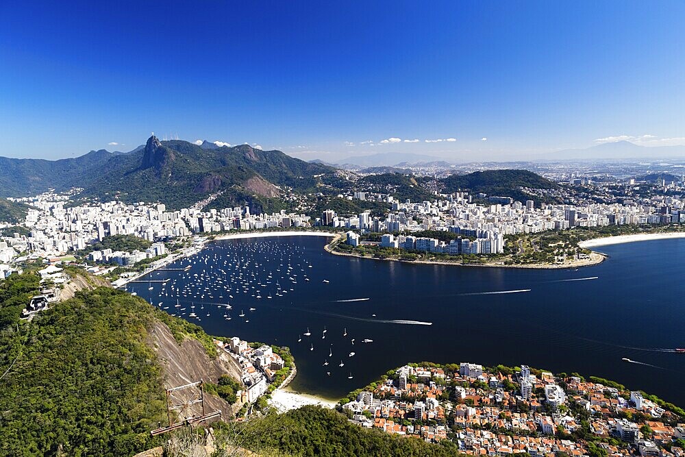 View of Rio de Janeiro from the Pao de Acucar, Rio de Janeiro, Brazil, South America